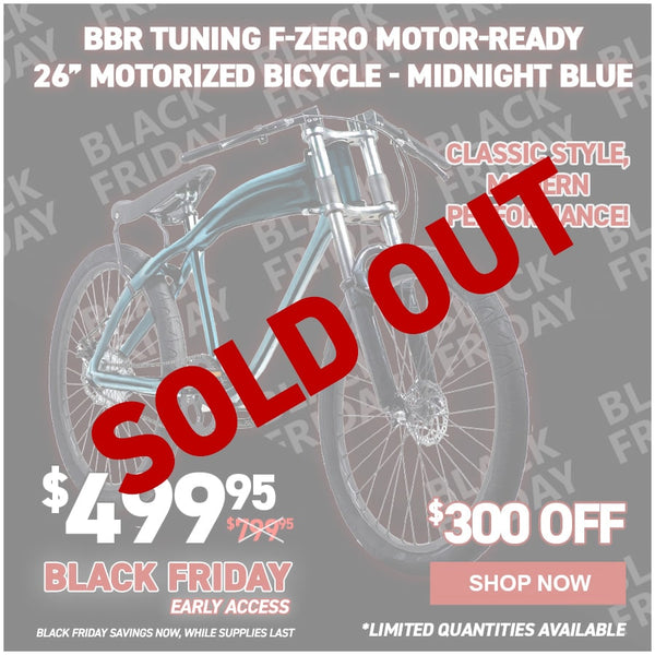 BBR Tuning F-ZERO Motor-Ready Motorized Bicycle - Midnight Blue