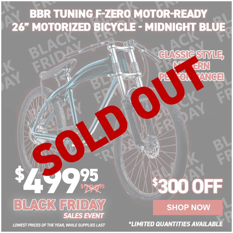 BBR Tuning F-ZERO Motor-Ready Motorized Bicycle - Midnight Blue