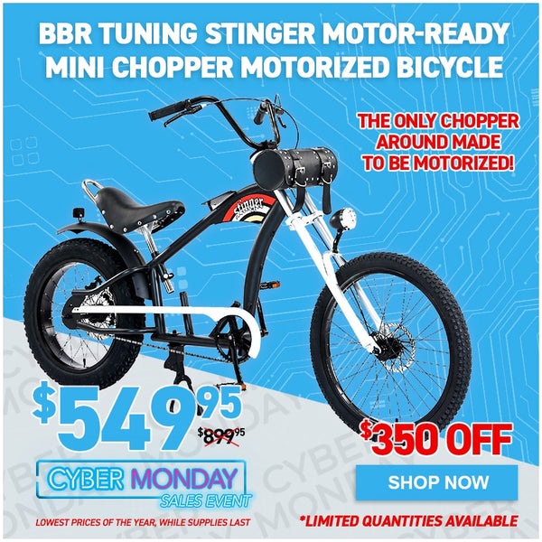 BBR Tuning STINGER Motor-Ready Mini Chopper Motorized Bicycle
