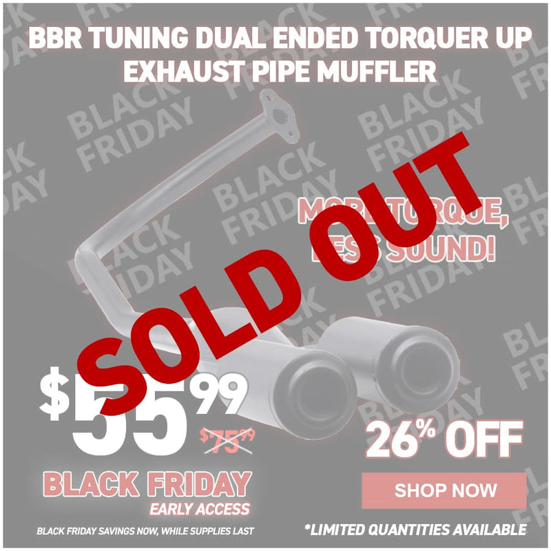 BBR Tuning Dual Ended Torquer Up Exhaust Pipe Muffler
