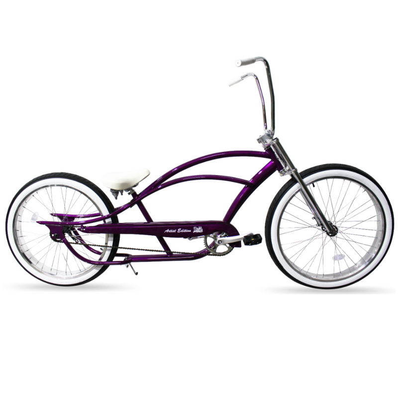Beach Cruiser Bicycle Micargi 29" Bronco 3.0 Matte Purple Right