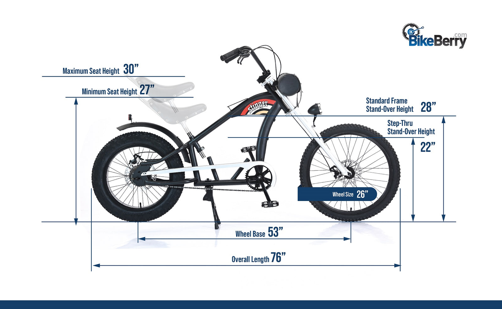 BBR Tuning STINGER MotorReady Mini Chopper Motorized Bicycle