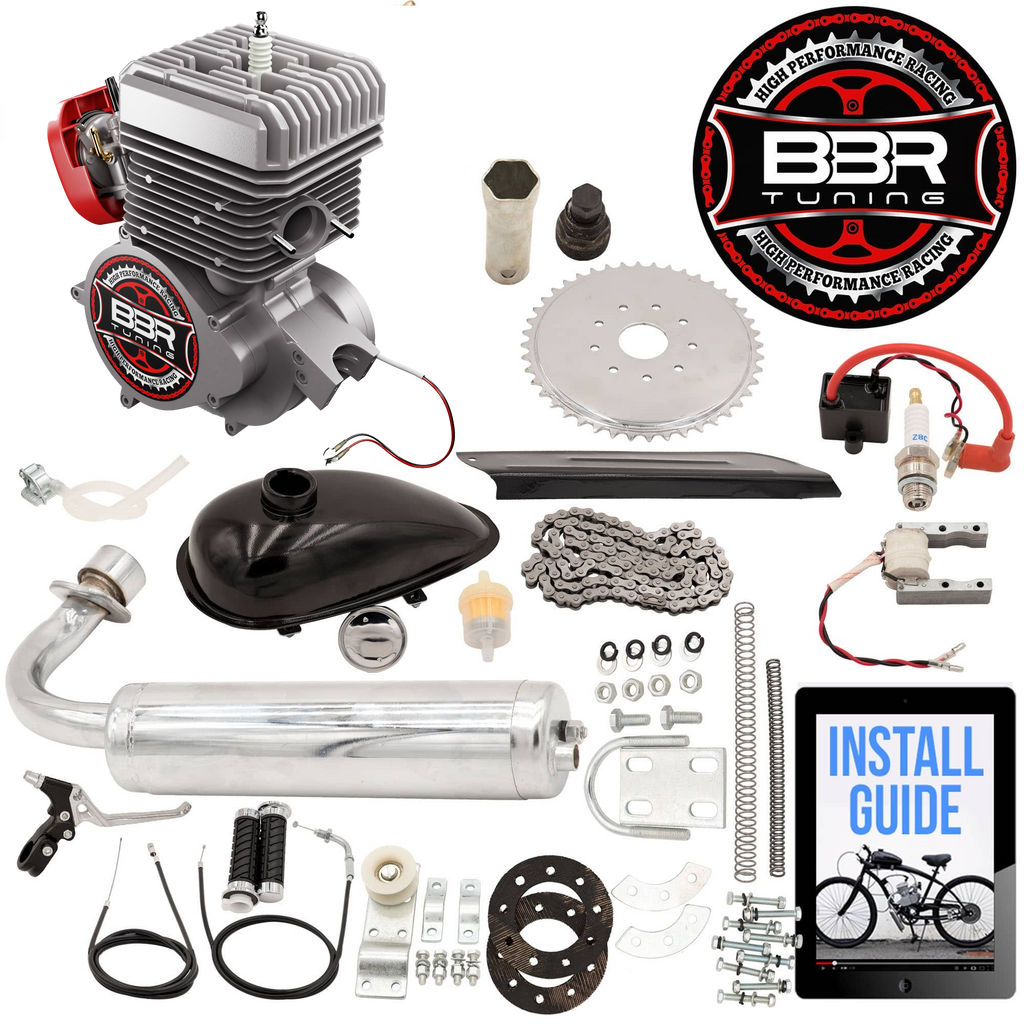 100cc Engine BBR Tuning 80 100cc 2 Stroke Motorized Bicycle Kit