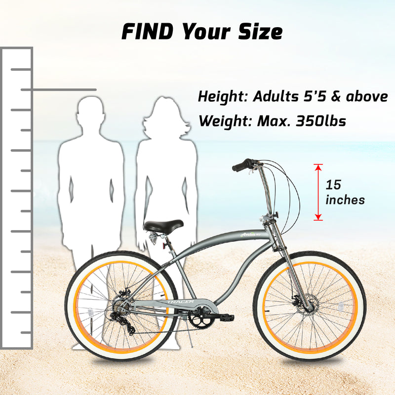 Tracer 29" Avalon GT Fat Tire Stretch Beach Cruiser Bike