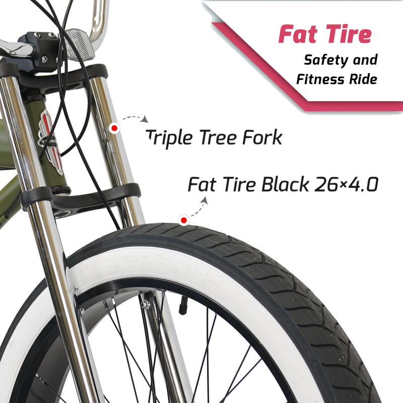 Tracer 29" Avalon GT Fat Tire Stretch Beach Cruiser Bike