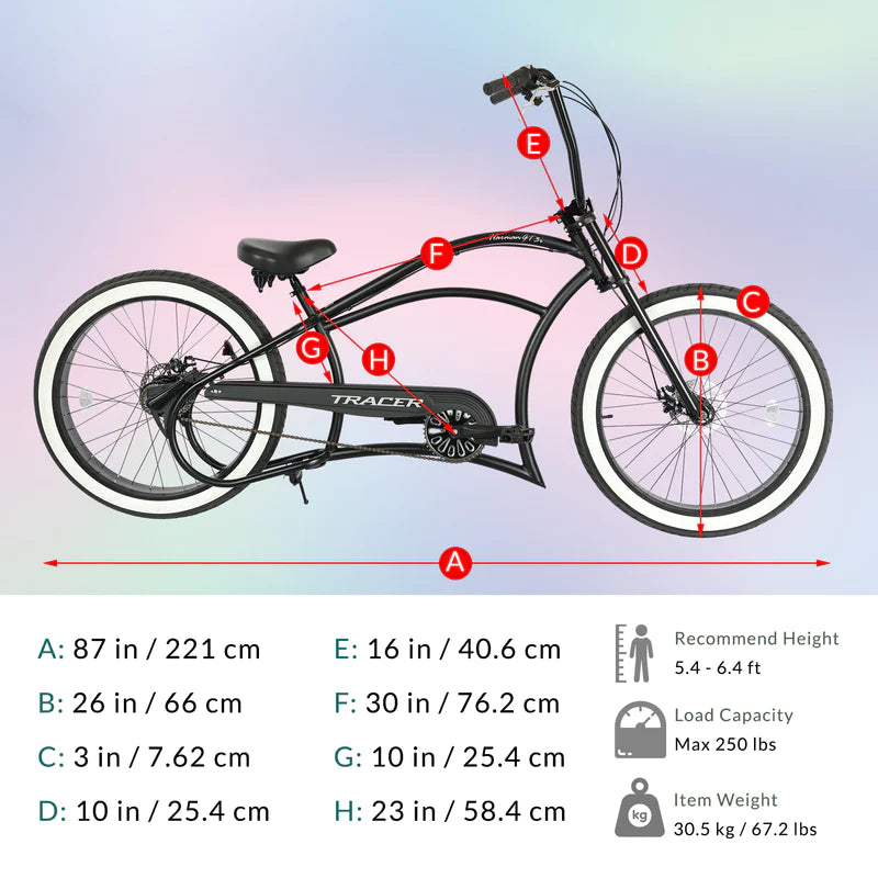 Bicycle Tracer Harman3SP Dimensions