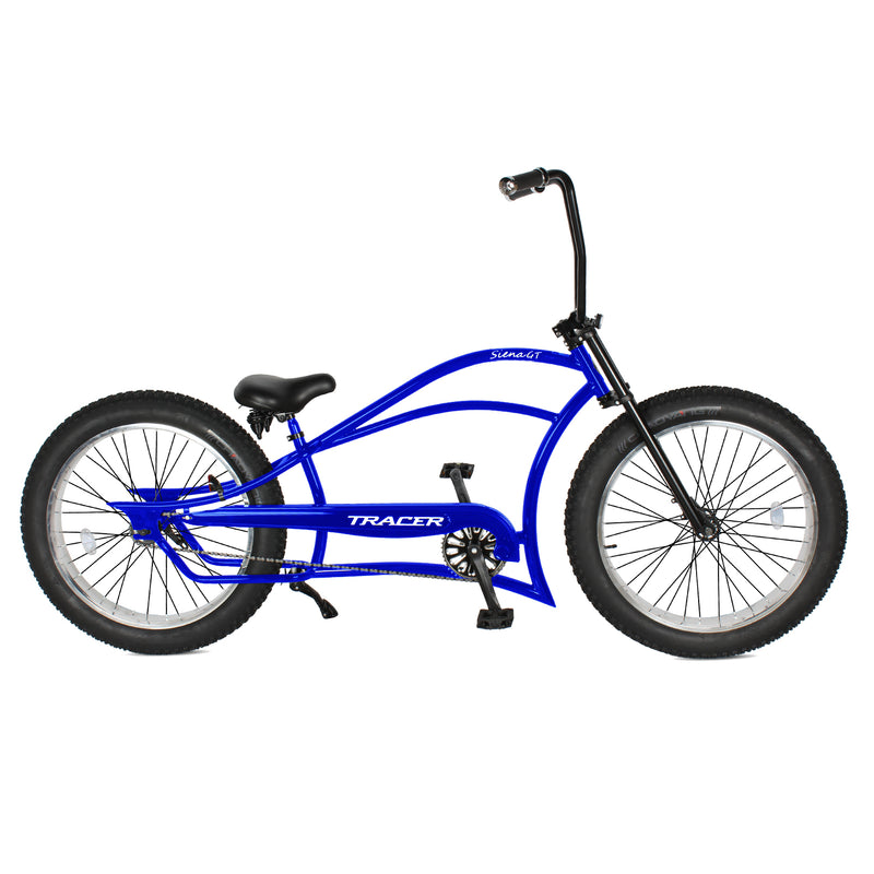 gt chopper bicycle Tracer Arcadia 26 inch Beach Cruiser Bike, 7 Speed, Red, 26'' Wheel, Fat Tire ,Disc Bike, for Adults Inch Red Stretch Chopper Fat Tire Beach Cruiser Designed for Adult Men Who Want Style and Comfort Tracer 26" Santak GT Chopper