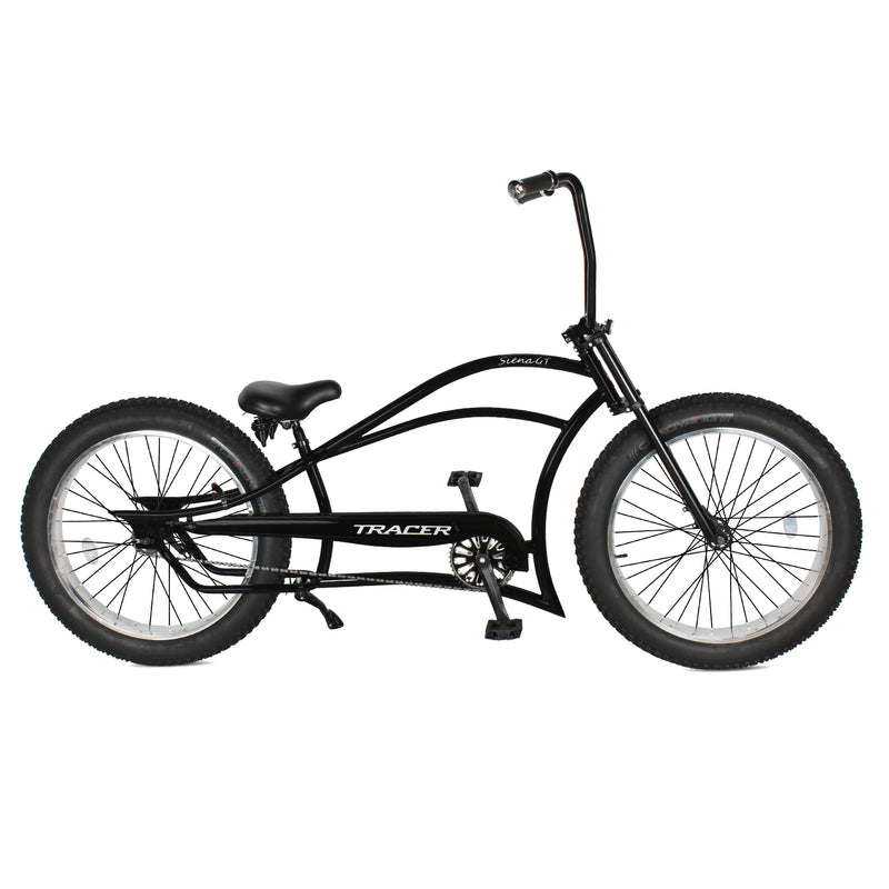 giant dub chopper bicycle Scorpion Pro DTS Stretch Cruiser Bike The Tracer Siena GT 26 Chopper Stretch Cruiser Fat Tire Bike with its oversized frame and hi Tracer 26" Siena GT Chopper