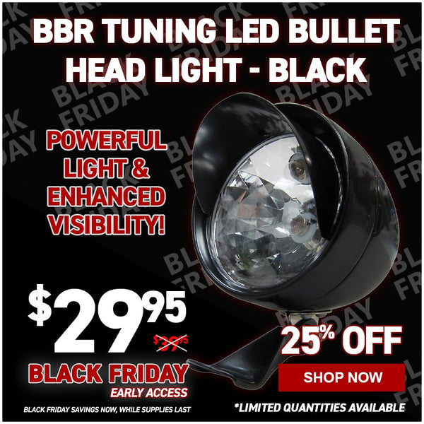 BBR Tuning LED Bullet Head Light - Black