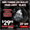 BBR Tuning LED Bullet Head Light - Black