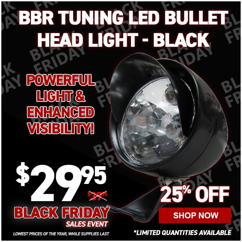 BBR Tuning LED Bullet Head Light - Black