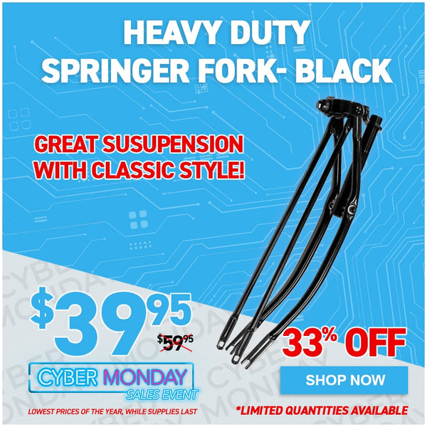 Heavy Duty Springer Fork- Black