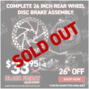 Complete 26 Inch Rear Wheel Disc Brake Assembly