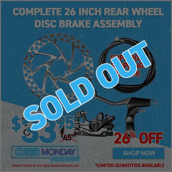 Complete 26 Inch Rear Wheel Disc Brake Assembly