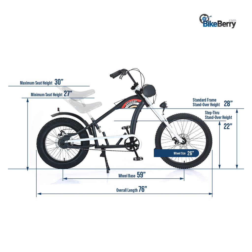 BBR Tuning STINGER Motor-Ready Mini Chopper Motorized Bicycle BBR Tuning STINGER Motor-Ready Mini Chopper Motorized Bicycle