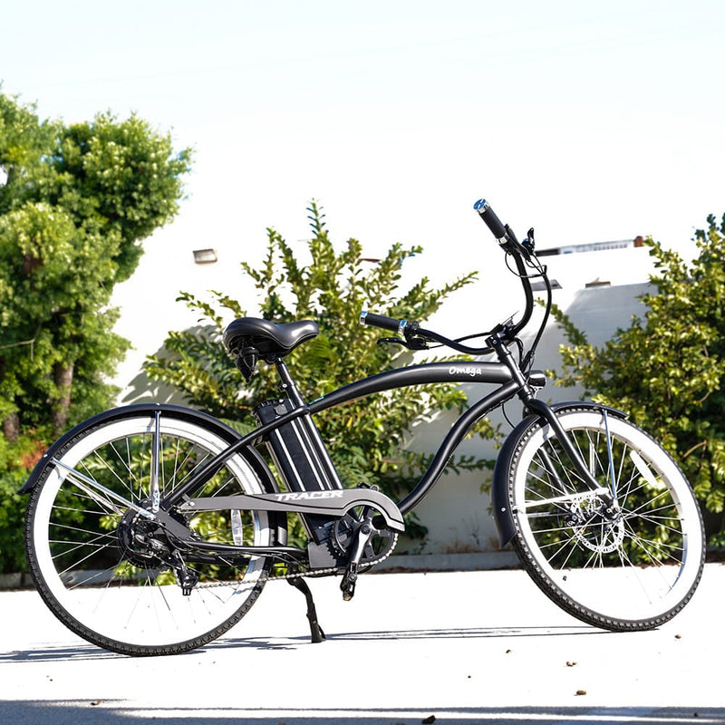 Tracer 500W 26" Omega Men's Beach Cruiser Electric Bike