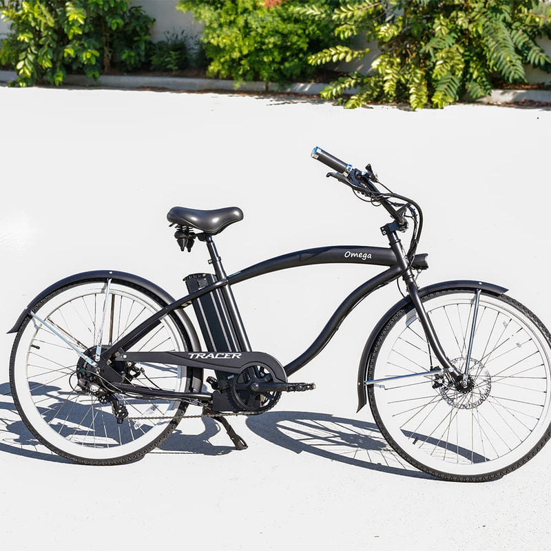 Tracer 500W 26" Omega Men's Beach Cruiser Electric Bike