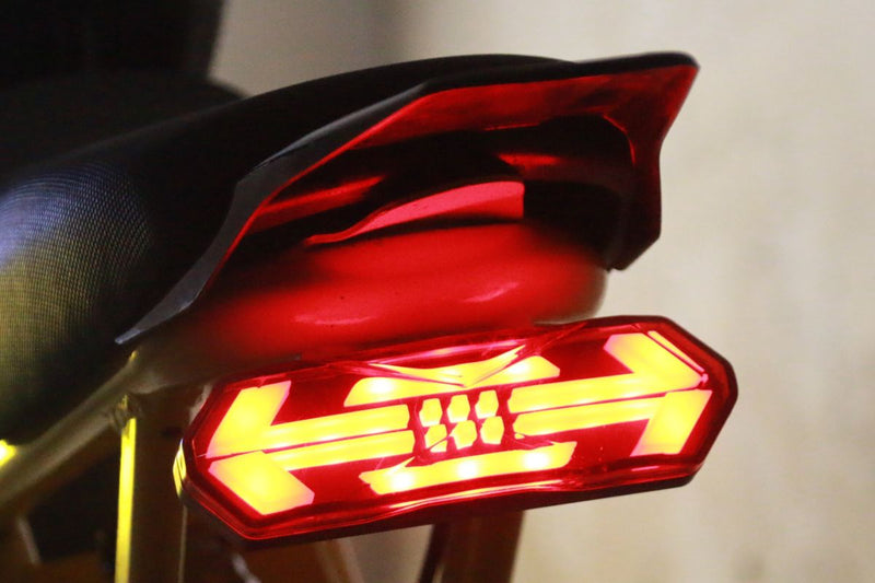 Ebike Freego Nova 2 Mid Drive Dirt Bike Tail Light View