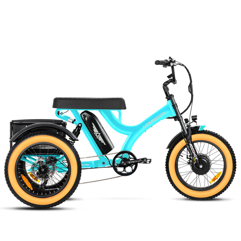 electric motor for 3 wheel bicycle Addmotor 750W Herotri M-365X Banana Seat Electric Trike