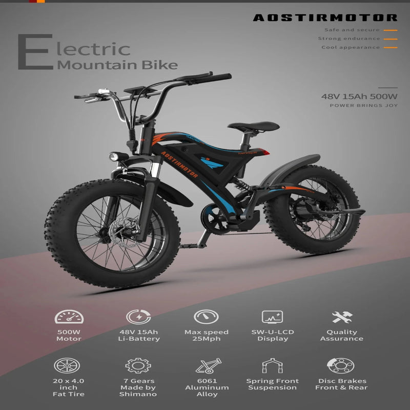 Electric Bike Aostirmotor S18-Mini Features