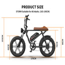 Electric Bike Aostirmotor Storm Dimensions