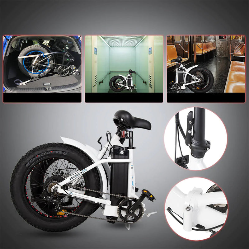 Ecotric Bike Portable Folding Electric Bicycle Electric Bike Ecotric 500W Dolphin Folding Fat Tire Ecotric Bike Portable Folding Electric Bicycle Electric Bike Ecotric 500W Dolphin Folding Fat Tire