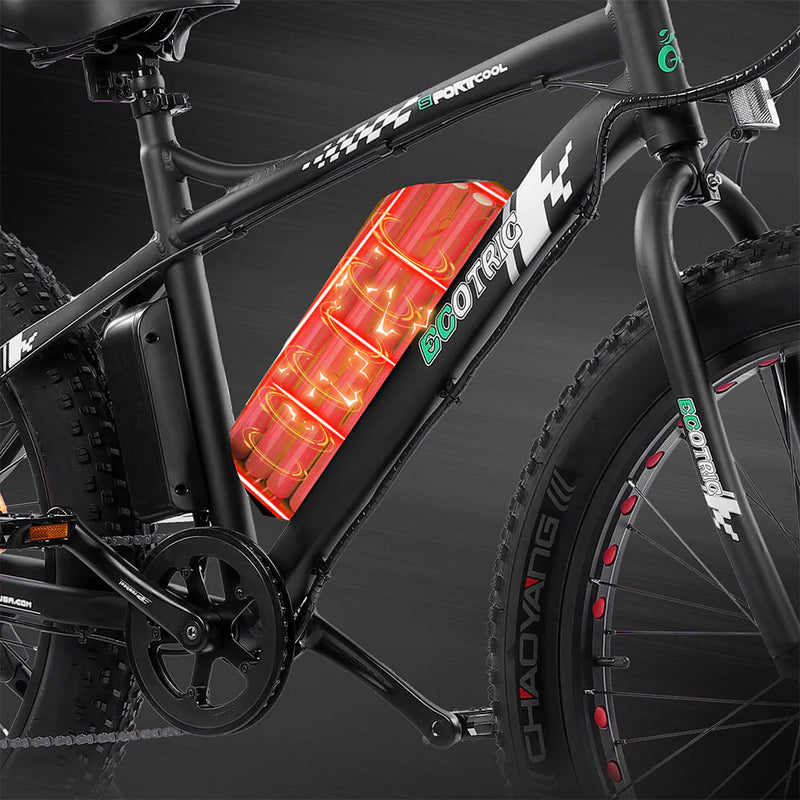 Ecotric 500W 26 Cheetah Fat Tire Beach Snow Electric Bike