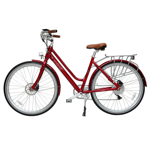 Electric Bike Iconic Ultralight StepThru Red Left