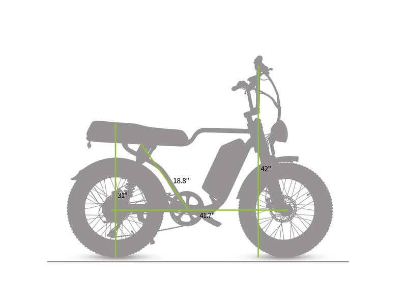 Electric Bike Nakto F2 Dimensions