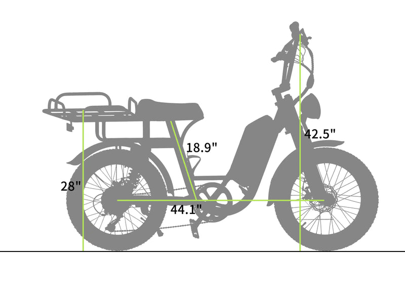 Electric Bike Nakto F4 Dimensions