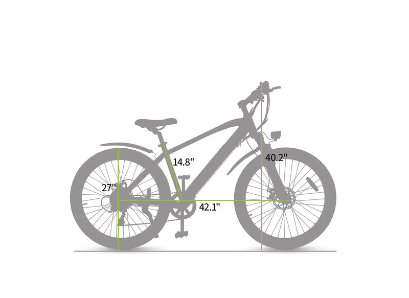 Electric Bike Nakto M3 Dimensions