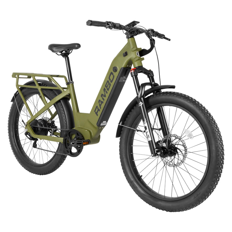 Electric Bike Rambo Nomad 2.0 Green Right Angle