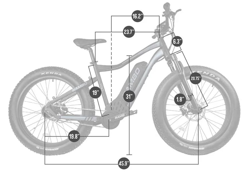 Rambo 750W Pursuit 2.0 Full Frame Electric Bike