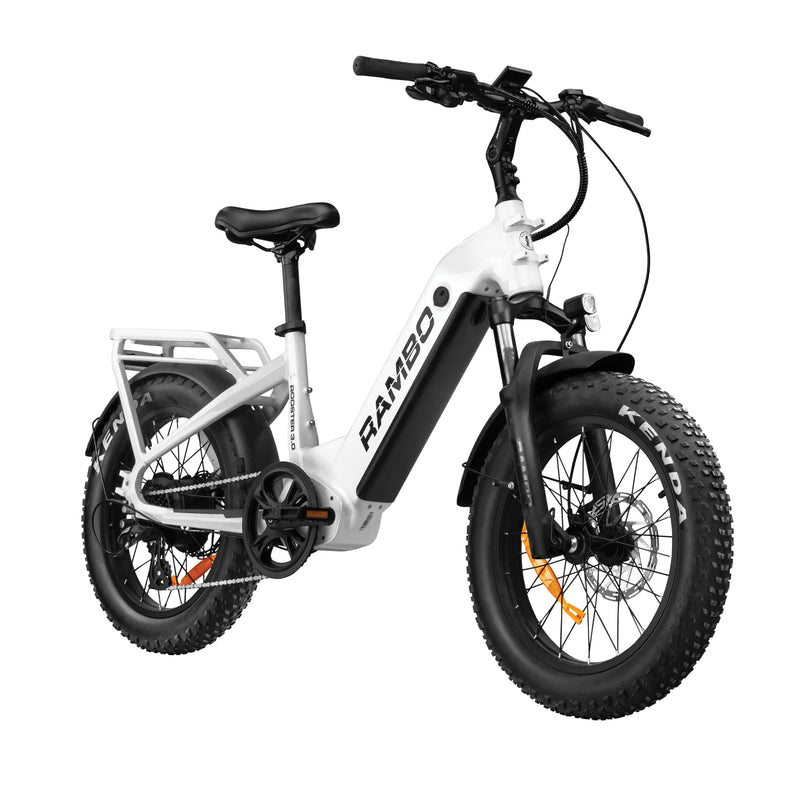 Electric Bike Rambo Rooster 3.0 White Right Angle