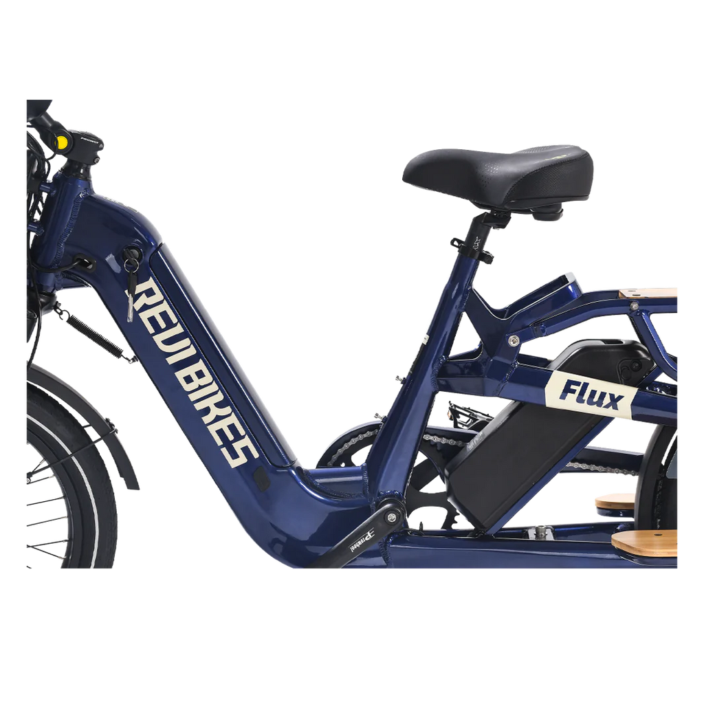 flux electric bicycle REVI Fat Tire Cargo Bike Leather with Mechanical Spring Chain REVI FLUX - Grey /