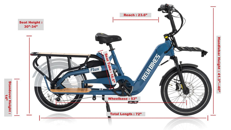 Revi 750W 48V Flux Step-Thru Cargo Electric Bike