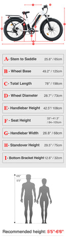 Electric Bike Senada Herald Pro Dimensions