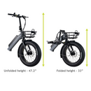 Surface 604 500W 48V Trio Mid Drive Folding Step-Thru Fat Tire Trike Electric Bike