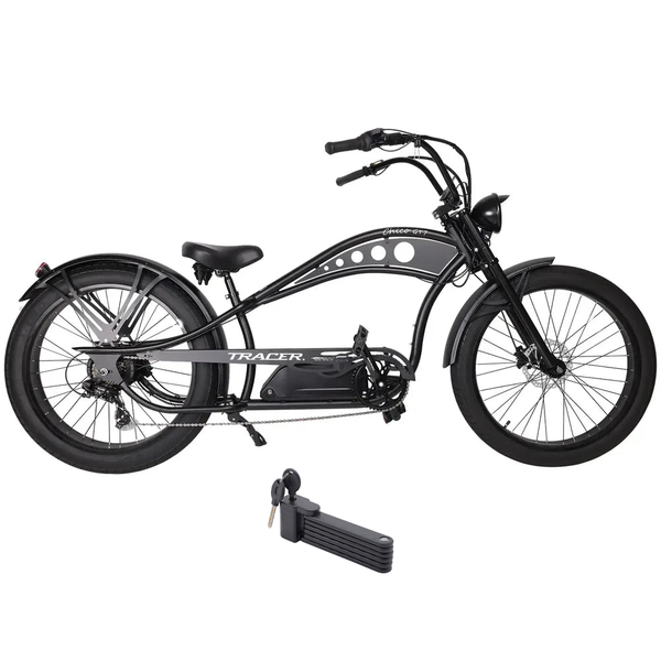 Tracer 750W 48V Chico GT7 Chopper Stretch Cruiser Fat Tire Electric Bike