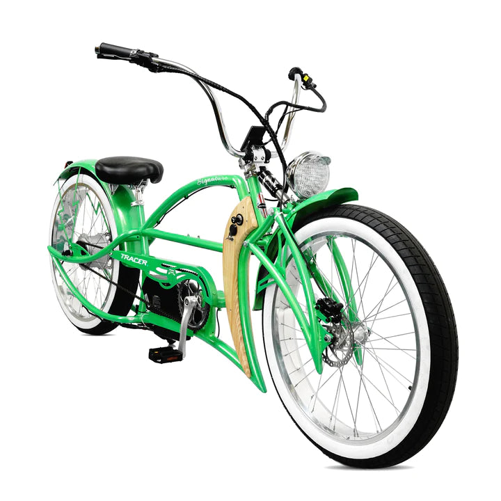 Electric Bike Tracer Black Green Front