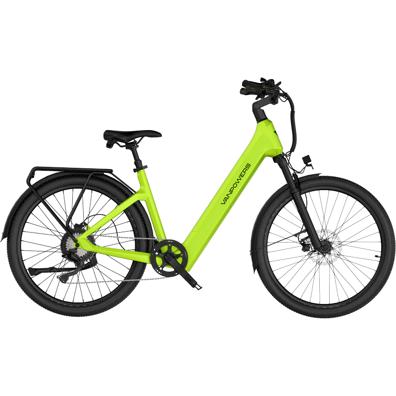 urban bike grün Vanpowers 500W UrbanGlide-Pro Step-Thru Commuting Electric Bike