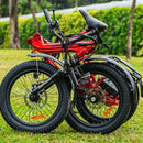 Electric Bike Addmotor Citytan on the grass folded