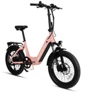 Electric Bike Eunorau META Foldable Step-Thru Pink Front
