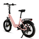 Electric Bike Eunorau META Foldable Step-Thru Pink back