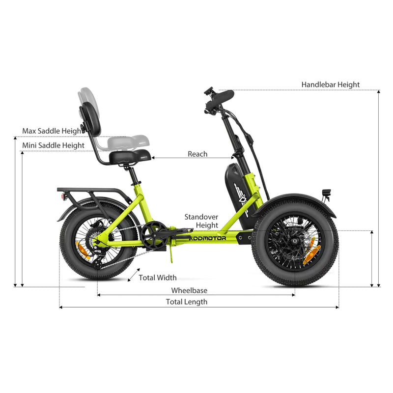 Electric Bike Addmotor SpytanX measurement 