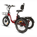 Electric Bike Eunorau ONE-TRIKE Deep Crimson Cargo back