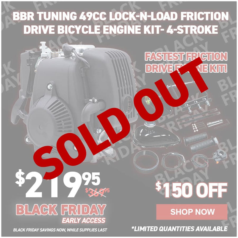 BBR Tuning 49cc 5G Lock-N-Load Friction Drive Bicycle Engine Kit- 4-Stroke