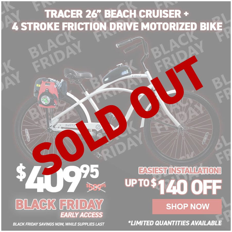 Tracer 26 Inch Men's Ace Beach Cruiser + 4 Stroke Friction Drive