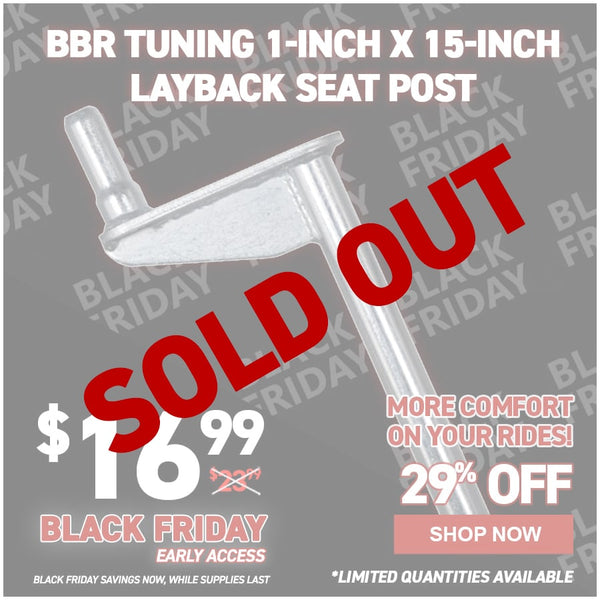 BBR Tuning 1-Inch x 15-Inch Layback Seat Post