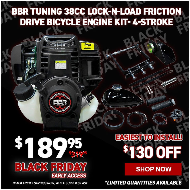 BBR Tuning 38cc Lock-N-Load Friction Drive Bicycle Engine Kit- 4-Stroke